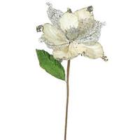 Vickerman 22" Artificial Champagne Magnolia with 8" Flower Head