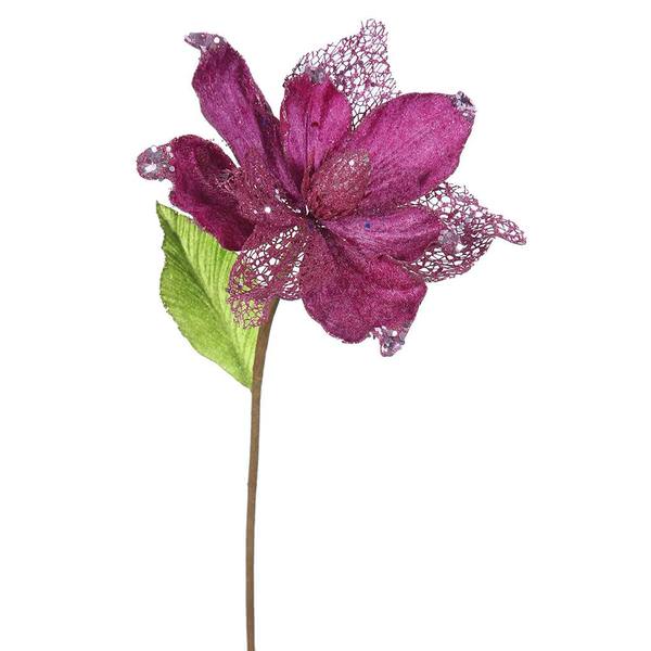 22" Artificial Mauve Magnolia with 8" Flower Head