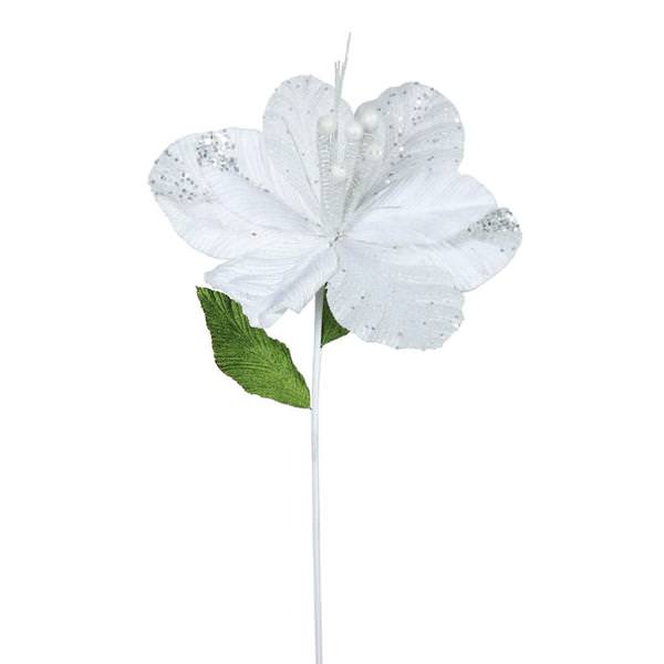 22" Artificial White Amaryllis with 10" Flower Head