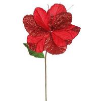 Vickerman 22" Artificial Red Amaryllis with 10" Flower Head