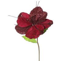 Vickerman 22" Artificial Burgundy Amaryllis with 10" Flower Head
