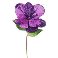 Vickerman 22" Artificial Purple Amaryllis with 10" Flower Head