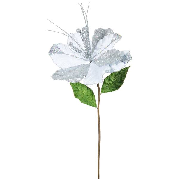 22" Artificial Silver Amaryllis with 10" Flower Head