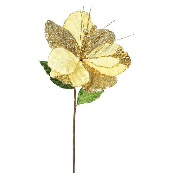 22" Artificial Gold Amaryllis with 10" Flower Head