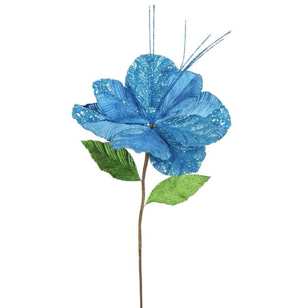 22" Artificial Turquoise Amaryllis with 10" Flower Head