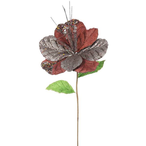 22" Artificial Mocha Amaryllis with 10" Flower Head