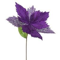 Vickerman 22" Artificial Purple Poinsettia with 15" Flower Head