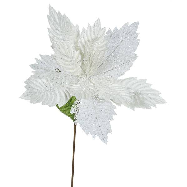 22" Artificial Cream Poinsettia Flower (6 pack)