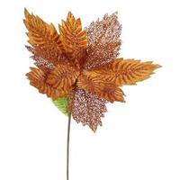 Vickerman 22" Artificial Copper Poinsettia with 15" Flower Head