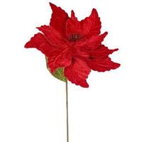 Vickerman 22" Artificial Red Poinsettia with 12" Flower Head