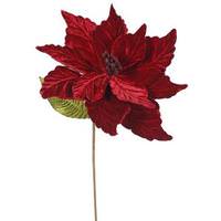 Vickerman 22" Artificial Burgundy Poinsettia with 12" Flower Head
