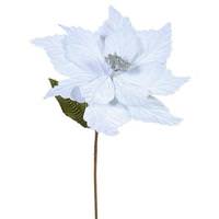 Vickerman 22" Artificial Silver Poinsettia with 12" Flower Head