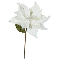 Vickerman 22" Artificial Cream Poinsettia with 12" Flower Head