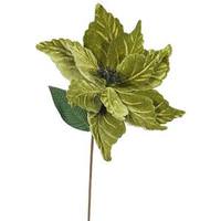 Vickerman 22" Artificial Olive Poinsettia with 12" Flower Head