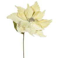 Vickerman 22" Artificial Champagne Poinsettia with 12" Flower Head