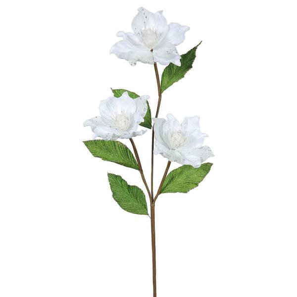 33" Artificial White Magnolia with 4" Flower Heads