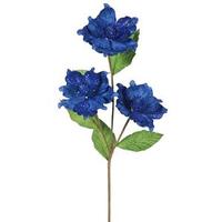 Vickerman 33" Artificial Blue Magnolia with 4" Flower Heads