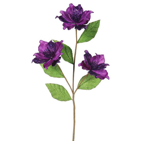 33" Artificial Purple Magnolia with 4" Flower Heads