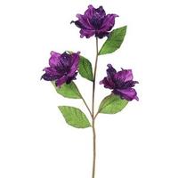 Vickerman 33" Artificial Purple Magnolia with 4" Flower Heads