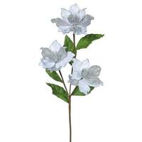 Vickerman 33" Artificial Silver Magnolia with 4" Flower Heads