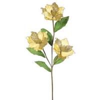 Vickerman 33" Artificial Gold Magnolia with 4" Flower Heads