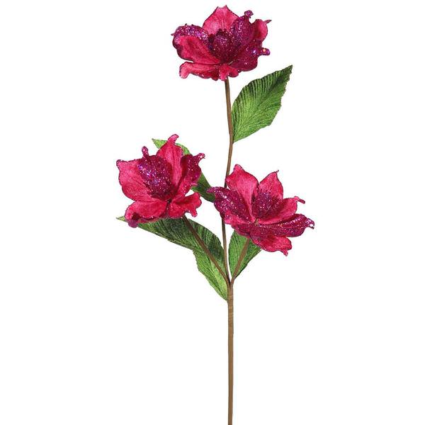 33" Artificial Cerise Magnolia with 4" Flower Heads