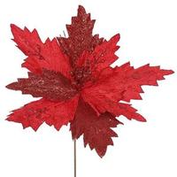 Vickerman 22" Artificial Red Poinsettia with 21" Flower Head
