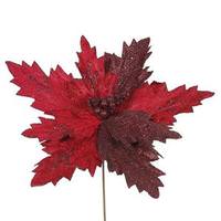 Vickerman 22" Artificial Burgundy Poinsettia with 21" Flower Head