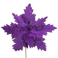 Vickerman 22" Artificial Purple Poinsettia with 21" Flower Head