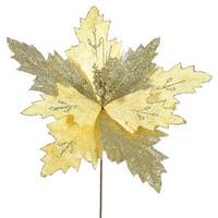 Vickerman 22" Artificial Gold Poinsettia with 21" Flower Head