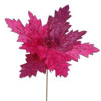 Vickerman 22" Artificial Cerise Poinsettia with 21" Flower Head