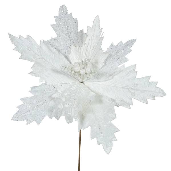 22" Artificial Cream Poinsettia with 21" Flower Head