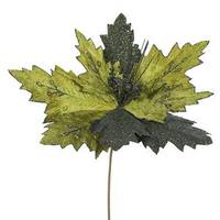 Vickerman 22" Artificial Olive Poinsettia with 21" Flower Head
