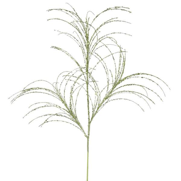 34" Lime Glitter Grass Spray (6 pack)