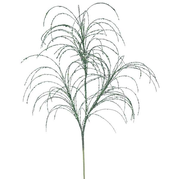 34" Emerald Glitter Grass Spray (6 pack)