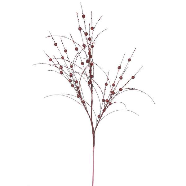 3' Mauve Glitter Berry Spray (6 pack)