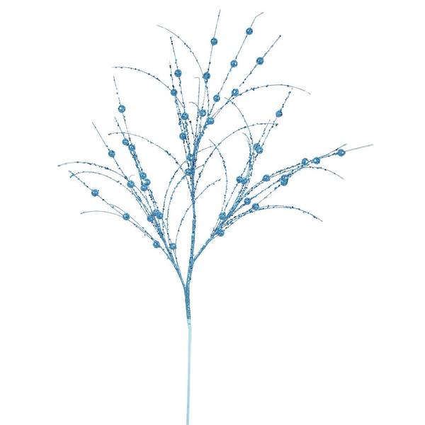 3' Turquoise Glitter Berry Spray (6 pack)