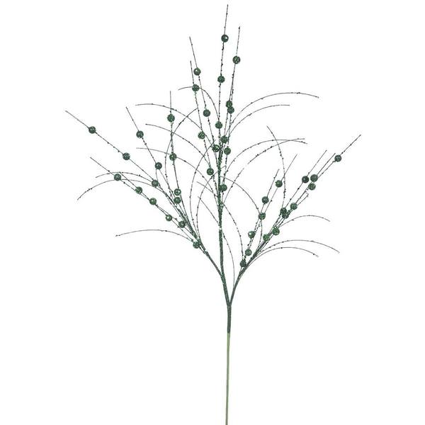 3' Emerald Glitter Berry Spray (6 pack)