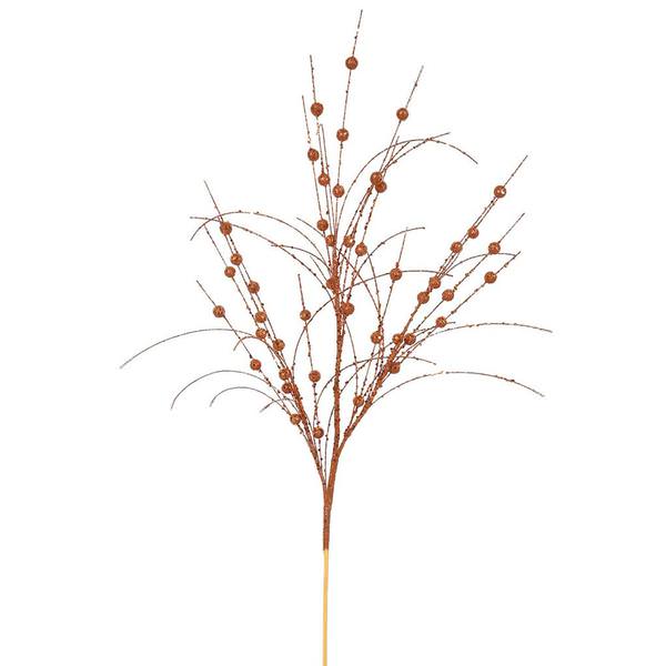3' Copper Glitter Berry Spray (6 pack)