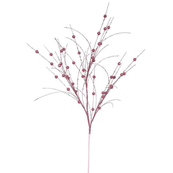 3' Mauve Glitter Berry Spray (6 pack)