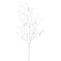 Vickerman 37" White Glitter Ball Spray (6 pack)