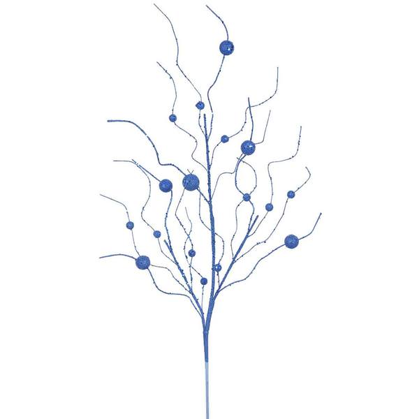 37" Blue Glitter Ball Spray (6 pack)