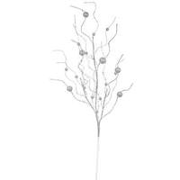 Vickerman 37" Silver Glitter Ball Spray (6 pack)