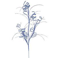 Vickerman 35" Blue Glitter Curly Spray