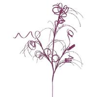 Vickerman 35" Cerise Glitter Curly Spray