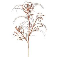 Vickerman 35" Copper Glitter Curly Spray