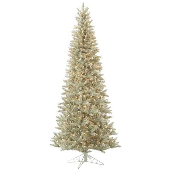 8.5' x 46" Platinum Fir Tree with 1,000 Clear Lights