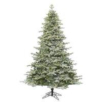 Vickerman 3.5' x 36" Artificial Frosted Denton Spruce Tree with 200 Warm White LED Lights