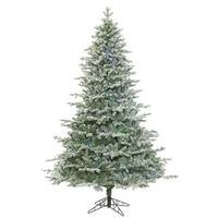 Vickerman 3.5' x 36" Artificial Frosted Denton Spruce Tree with 200 Multi Color LED Lights