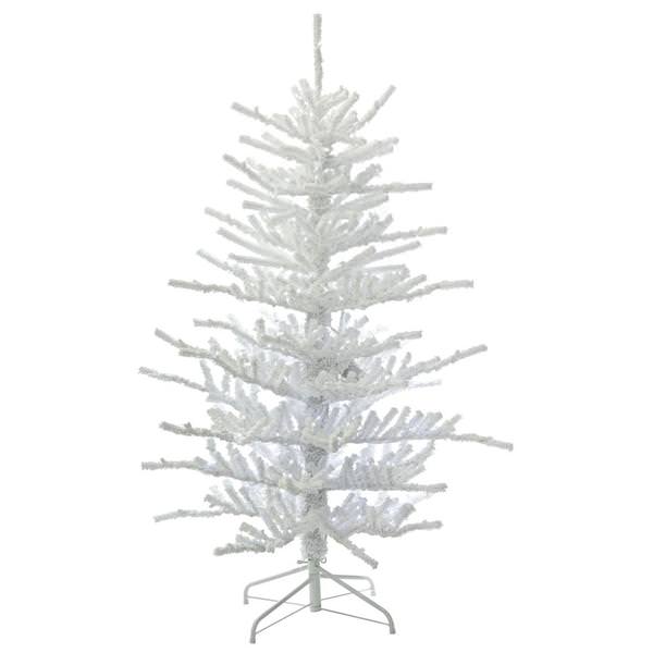 5.5' x 46" Artificial Flocked Twig Tree with 250 Warm White LED Lights
